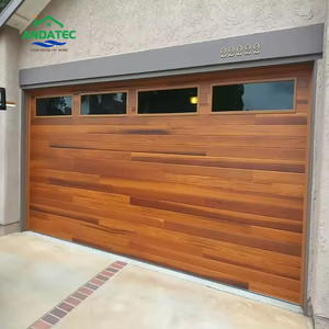 Puerta de Garaje Americana Nueva de Madera Maciza, Puerta de Carruaje de Doble Hoja, Puerta <span class=keywords><strong>Seccional</strong></span> de 8x7, Puerta Manual de Garaje con Bisagras Laterales, Puertas Plegables Deslizantes - Product Image 3