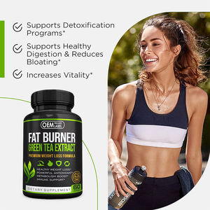 Cápsulas de extracto de té verde orgánico, suplemento de hierbas con granos de café verdes, cafeína, quemador de grasa natural, suplementos, 60 cápsulas - Product Image 5