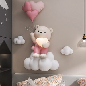 Decorazione da Parete in Resina 3D a Rilievo con Orso Cartoonesco, <span class=keywords><strong>per</strong></span> Soggiorno, Camera da Letto, Stanza dei Bambini, Sfondo Divano, Testiera - Product Image 1