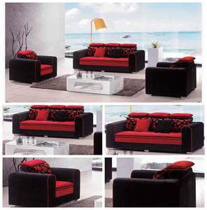 Phòng Khách Màu Đen Và Đỏ Ghế <span class=keywords><strong>Sofa</strong></span> Phong Cách Hiện Đại Cao Cấp Cho Phòng Khách - Product Image 2
