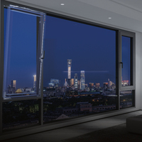 Ventana Abatible Moderna de Apertura Plana con Inclinación Interior, Ventana Abatible y Giratoria de Aluminio con Puente Térmico Roto, Aislamiento Térmico para Baño