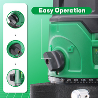 NewBeat batterie au lithium Ratary niveau Laser outils électriques sans fil industriels 4D Mini Laser Verde niveaux 360