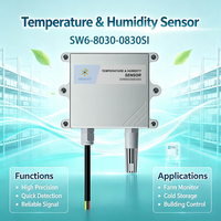 Capteur d'humidité et de température anti-interférence SW680300830SI RS485 Modbus RTU avec protection EMC pour surveillance extérieure en environnements difficiles et industriels