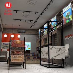 Étagères de présentation de livres en bois personnalisées modernes, design élégant pour bibliothèque avec éclairage LED, meuble de présentation de livres mural - Product Image 5