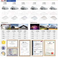 FEAMONT Tentes d'exposition en aluminium 12x20m Hangar d'avions d'entrepôt en PVC pour le stockage d'hélicoptères pour les salons professionnels