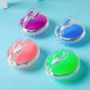 Crystal Clear Shampoo Brush Silicone Scalp Massage Comb Large Size Anti Itch For Adults - Product Image 1