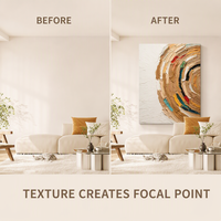 Peinture à l'huile texturée sur toile spirale arc-en-ciel, grande taille, sans cadre, vente en gros, tableaux et arts muraux pour salon et entrée