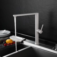 Robinet de cuisine à pulvérisation rétractable personnalisé OEM, matériau résistant à la corrosion, apparence élégante
