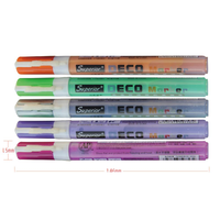 Nouvelle pompe de peinture de marqueur d'encre acrylique imperméable supérieure de 60 couleurs avec pointe de remplacement pour papier toile de bois