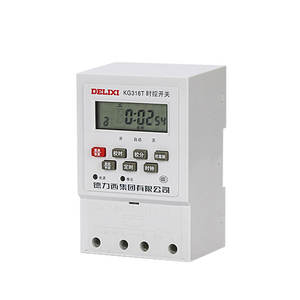 Temporizador de Energía para Alumbrado Público Delixi KG316T Trifásico 380V con Microcomputadora Espacio-Temporal 16A/30A Máx. Corriente Máxima de 220V Pantalla LCD de Voltaje - Product Image 1