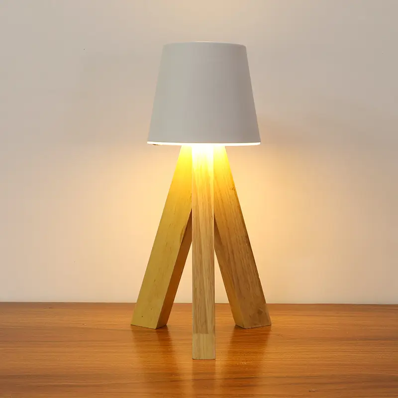 Modern LED Nordic Wood Table Lamp With Unique Design For Home And Office Decor