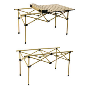 Juego de Mesa y Sillas Plegables de Aluminio para Exteriores, Mesa Larga para Barbacoa, Camping y Picnic - Product Image 4