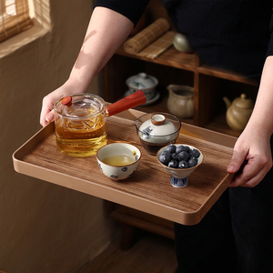 Plato de Servir Rectangular Moderno y Ecológico de Melamina con Patrón Sólido, Duradero, Desechable, No Tóxico, Apto para Lavavajillas - Product Image 2