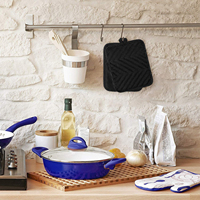 Lange-porte-pots en coton résistant à la chaleur, 5 pièces, supports de poche, tampons chauds, multi-usages, lavables en Machine