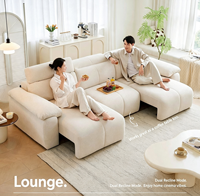 Maßgefertigtes Hochlehner-Relaxsofa-Set, Modernes Stoff-Wohnzimmersofa mit Massivholzrahmen & Metallbeinen