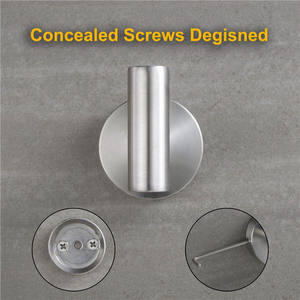 Porte-serviettes en acier inoxydable argenté au design moderne Ensemble d'accessoires <span class=keywords><strong>de</strong></span> <span class=keywords><strong>salle</strong></span> <span class=keywords><strong>de</strong></span> <span class=keywords><strong>bain</strong></span> 3 pièces Matériel d'application d'hôtel mural - Product Image 6