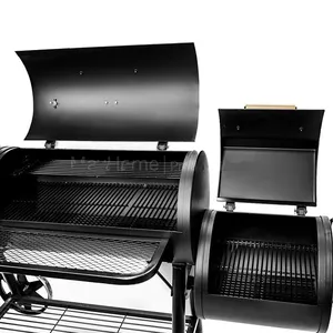 Pesante verticale Offset carne BBQ fumatore Grill macchina carbone Barbecue con ruote