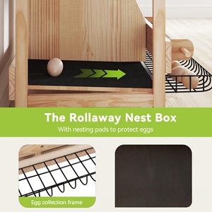 กล่องทำรังไก่ไม้หลังคาแอสฟัลต์ 4 ช่อง สำหรับวางไข่ ไก่ เป็ด สัตว์ปีก นกพิราบ - Product Image 3