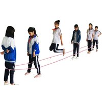 Corde à sauter chinoise plate personnalisée de couleur unie corde à sauter élastique pour enfants jouet