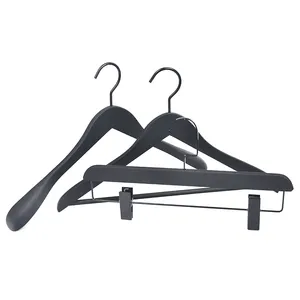 custom logo clothes shirt wood hangers wholesale men suit coat non slip white wooden hangers for clothes