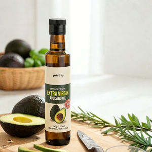 Huile d'avocat extra vierge Pureby 100 % pure, riche en nutriments, huile végétale multi-usages, huile de base pour les formules de soins de la peau DIY - Product Image 1