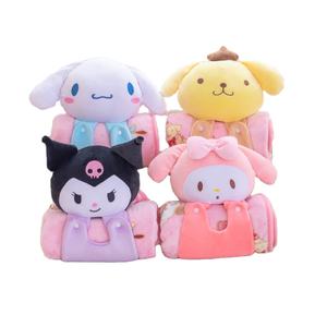 Manta Enrollable <span class=keywords><strong>de</strong></span> Peluche Botu Hot Kawaii Sanrioed, Manta <span class=keywords><strong>de</strong></span> <span class=keywords><strong>Anime</strong></span> Melody Cinnamon, Suave y Linda, Manta <span class=keywords><strong>de</strong></span> Viaje Portátil para Muñecas - Product Image 1