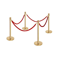 Poteaux de délimitation dorés pour barrières de foule VIP sur tapis rouge