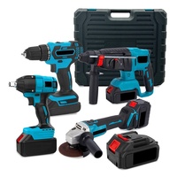 Ensemble d'outils multifonctionnels sans balais haute puissance 5 pièces, kit d'outils électriques portables à batterie lithium