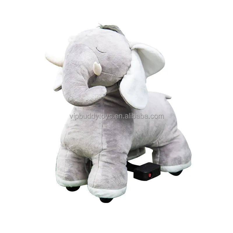 VIP Buddy новый дизайн с питанием от батареи слоненок автомобиль электрические плюшевые игрушки мягкие животные на колесах ездить на игрушечных животных