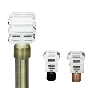 Tringle à rideau en fer <span class=keywords><strong>Tuyau</strong></span> à rideau en <span class=keywords><strong>cristal</strong></span> et accessoires Embouts or Meilleure vente <span class=keywords><strong>Cristal</strong></span> de haute qualité Bois populaire Unique Moderne - Product Image 3