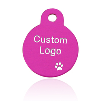 Logotipo personalizado de fábrica Sublimación en blanco Nombre de Mascota de metal Id Código QR Etiqueta de perro para grabar collar Etiquetas de perro Acero inoxidable
