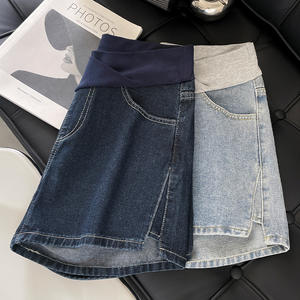 Vente en gros en usine de short en jean de maternité ample de grande <span class=keywords><strong>taille</strong></span> <span class=keywords><strong>pantalon</strong></span> <span class=keywords><strong>taille</strong></span> <span class=keywords><strong>basse</strong></span> pour femmes enceintes vêtements - Product Image 2