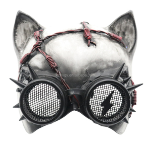 Vente d'usine Steampunk Cyberpunk Horreur Chat Masque avec Lunettes pour Mariage Halloween & Burning Man Costumes Parties - Product Image 2