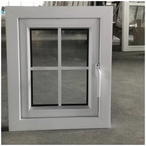 Precio de China, ventanas abatibles de doble acristalamiento de alta calidad, ventanas abatibles exteriores de PVC UPVC con mosquitera - Product Image 4
