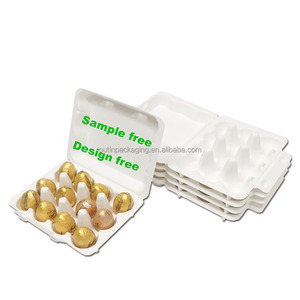 <span class=keywords><strong>Embalaje</strong></span> de caja de huevos de Chocolate moldeado de pulpa de bagazo de caña de azúcar biodegradable respetuoso con el medio ambiente <span class=keywords><strong>compostable</strong></span> de tamaño personalizado - Product Image 2