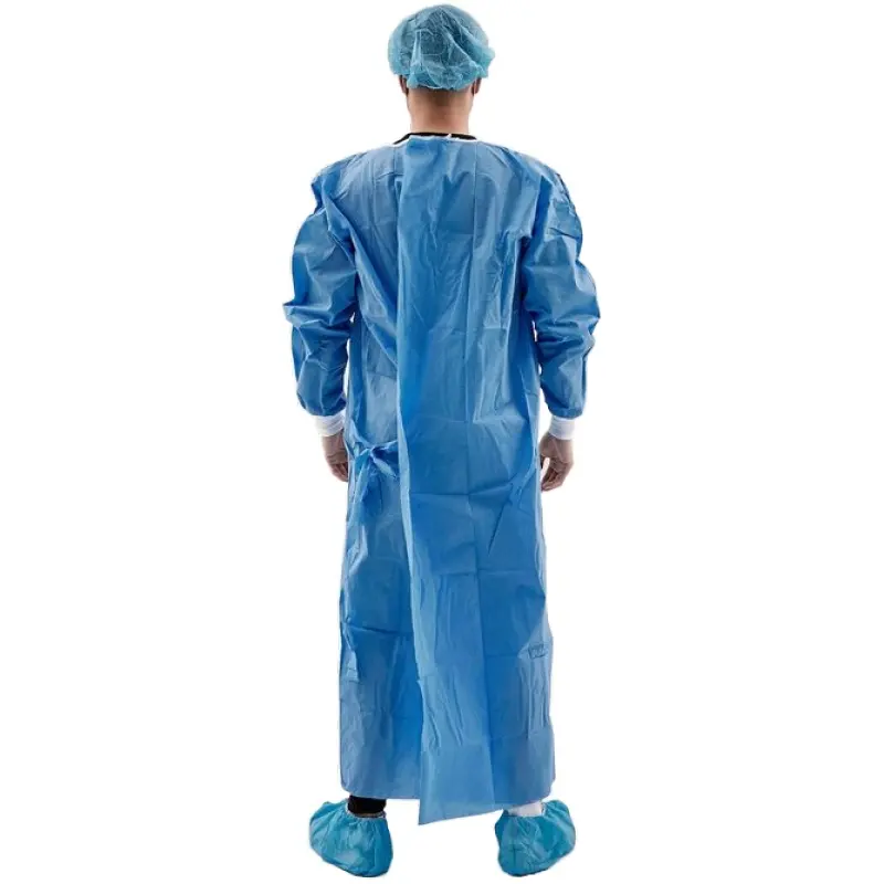 EN 13795 Isolation Gowns Medical Disposable Hospital Patient Blouse Surgical Blue