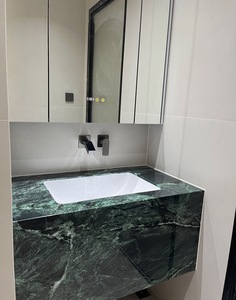 Revestimiento de Pared y Piso de Baldosas Ecológicas Impermeables Pulidas Calacatta Viola Verde Pradas para Interiores de Baños y Villas - Product Image 2