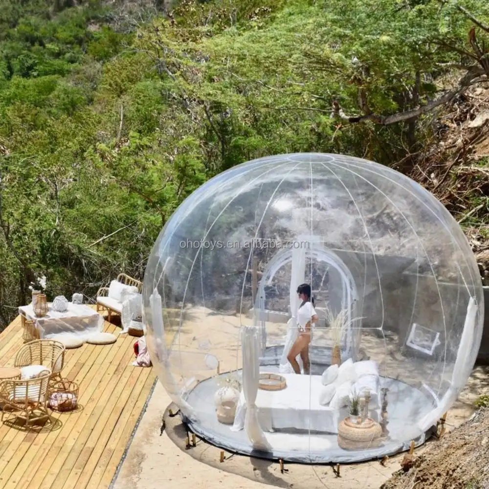 Neues Design Aufblasbares Bubble Dome Zelt PVC <span class=keywords><strong>Transparent</strong></span> Single Tunnel Luft <span class=keywords><strong>Hochzeit</strong></span> Camping Zelt Tipi Tipi House