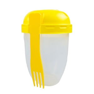 ถ้วยสลัดแบบใช้แล้วทิ้งใสทันสมัยพร้อมฝาปิดภาชนะใส่ซอสส้อมแบบพกพากล่องขนมตัดสดแบบพกพา - Product Image 6