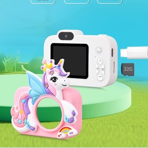 Kids Digital Camera Unicorn Design Full Hd Video 1080P Pink Violet For Children Photo Video Recording Toy - Product Image 5