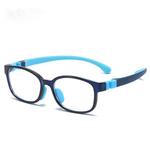 Nuevas gafas de sol TR90 para niños, azul sólido/rosa, acetato óptico en forma de diamante, anteojos recetados, monturas de gafas para niños - Product Image 5