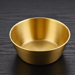 <span class=keywords><strong>Bol</strong></span> de cuisine de luxe en acier inoxydable 304 pour sauces et vinaigre de riz coréen, avec poignée, rond, doré/argenté, pour restaurant - Product Image 5