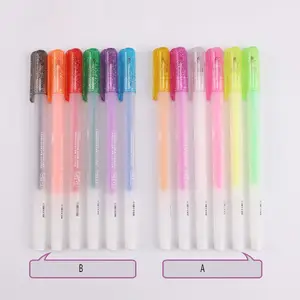 kawaii 1.00mm 3D DIY fluorescence Highlight Gel Pen Drawing Set Colorful glassceramic Pen for Sketching Drawing Photo Album
