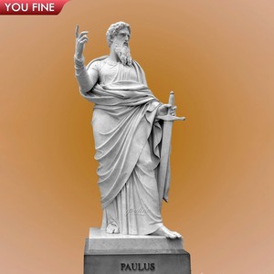 Escultura de San Tomás de Mármol Blanco de Tamaño Real Personalizada para Iglesia, Estatua de los Doce Apóstoles de Jesús - Product Image 4