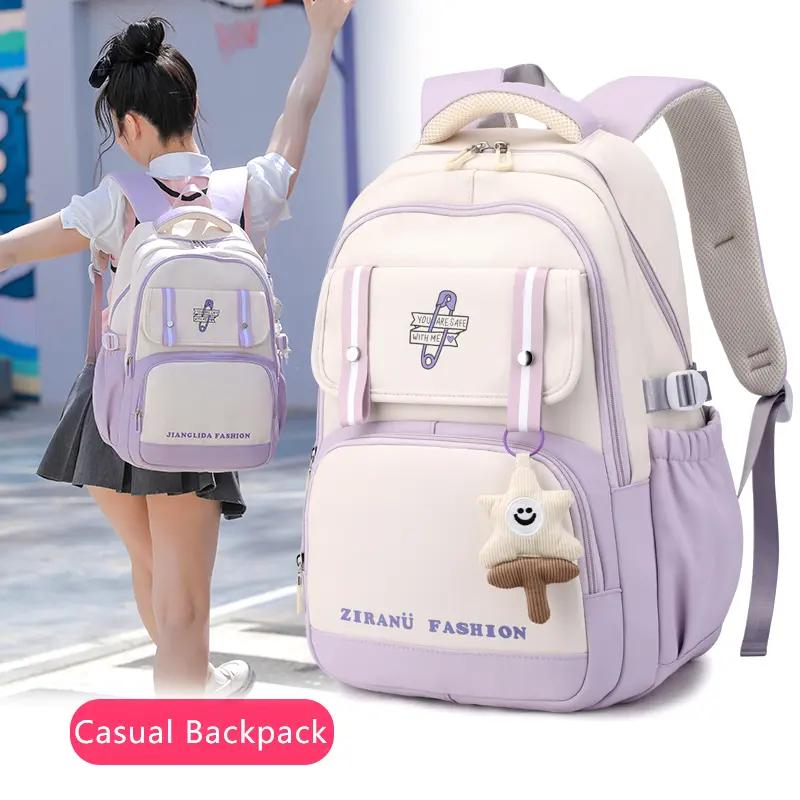 Mochila escolar leve para jovens, mochila escolar elegante para meninas, mochila esportiva de viagem de grande capacidade para uso escolar, atacado