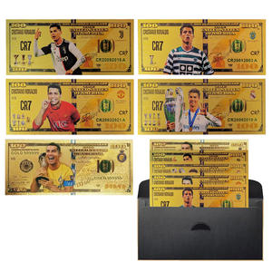 Cristiano Ronaldoed Herdenkingsmunt Goudfolie Bankbiljet Eurobeker Wereldbeker Voetbalcompetitie Souvenir - Product Image 3