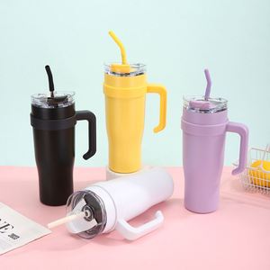 Vaso Térmico de Viaje para Auto Ice Bully de 40 oz, con Asa, Doble Pared, Acero Inoxidable, Tapa, Pajita, Antideslizante, Color Personalizado - Product Image 5