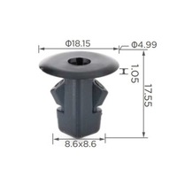 Nouvelle fixation en nylon plastique pour douille de vis de pare-boue noir Yongtao, pièce automobile durable de haute qualité YT-06