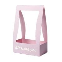 Caja de flores de papel Kraft portátil con logotipo personalizado, caja de cartón decorativa de lujo <span class=keywords><strong>para</strong></span> boda, <span class=keywords><strong>Navidad</strong></span>, regalo, cesta de flores - Product Image 4