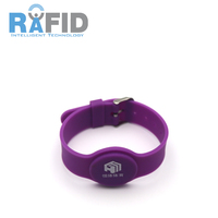 Disesuaikan pelacakan anak-anak rabid memakai silikon lembut RFID Gelang gelang NFC